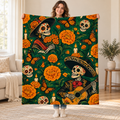 Flowers Without End blanket, held open