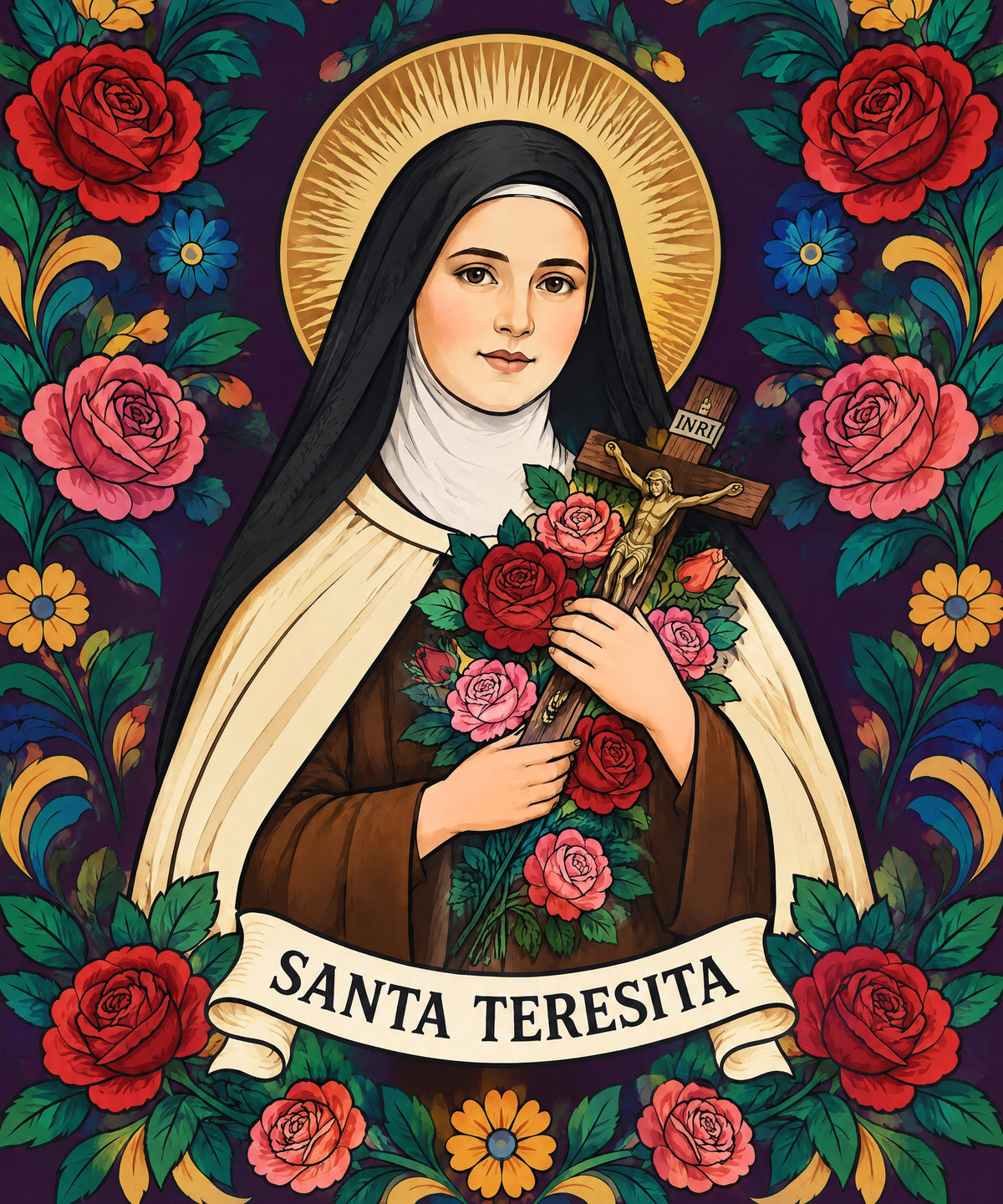 Santa Teresita blanket, full design