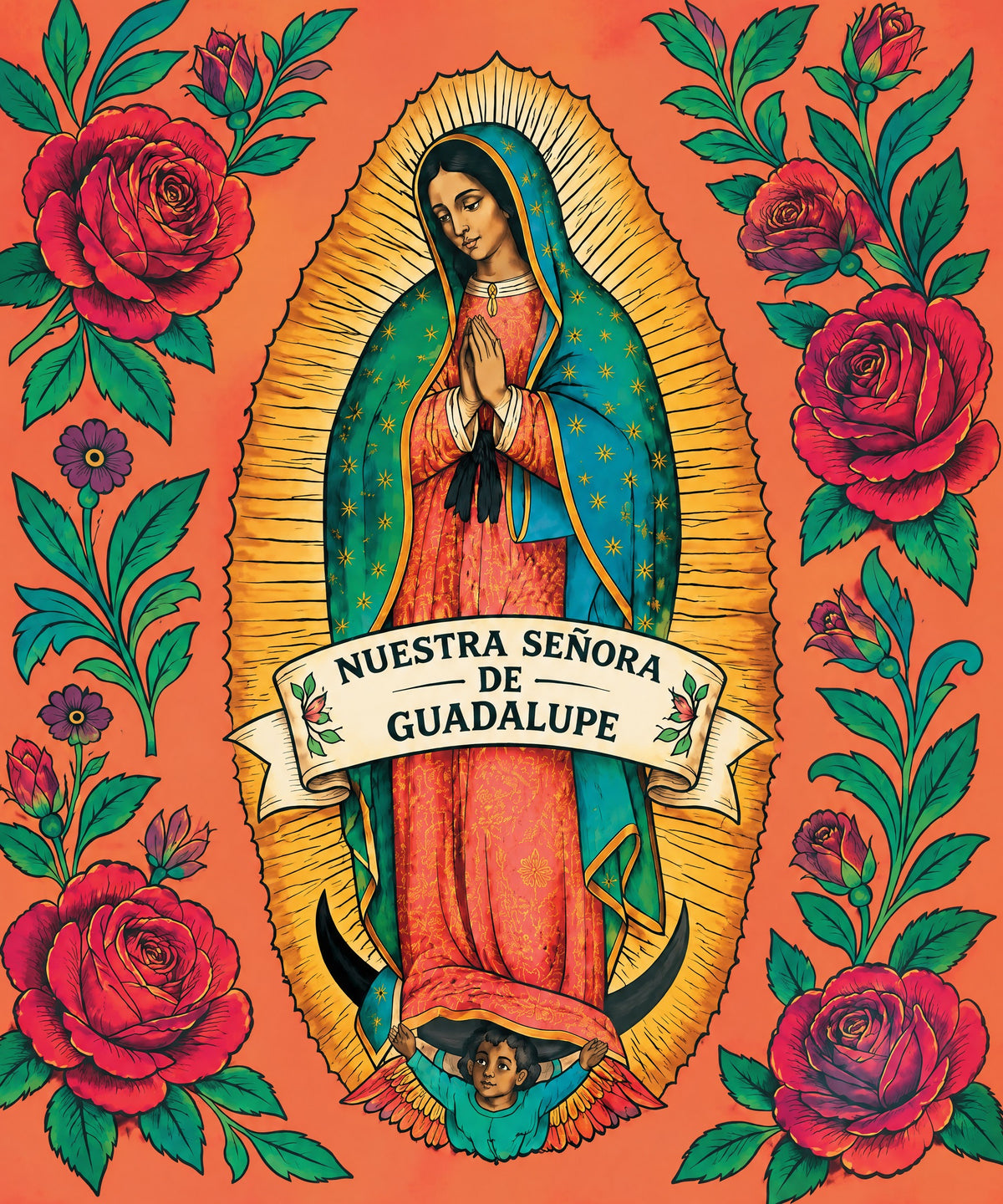 Guadalupe - Coral Garden blanket, full design