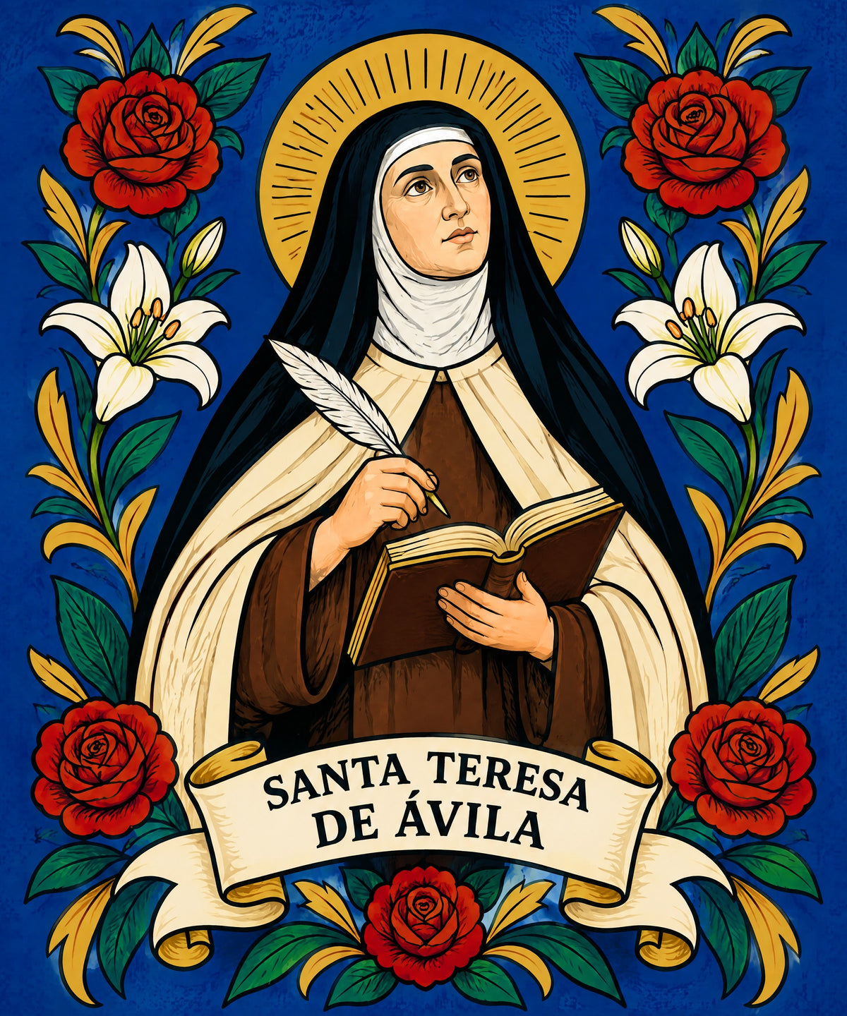 Santa Teresa de Avila blanket, full design