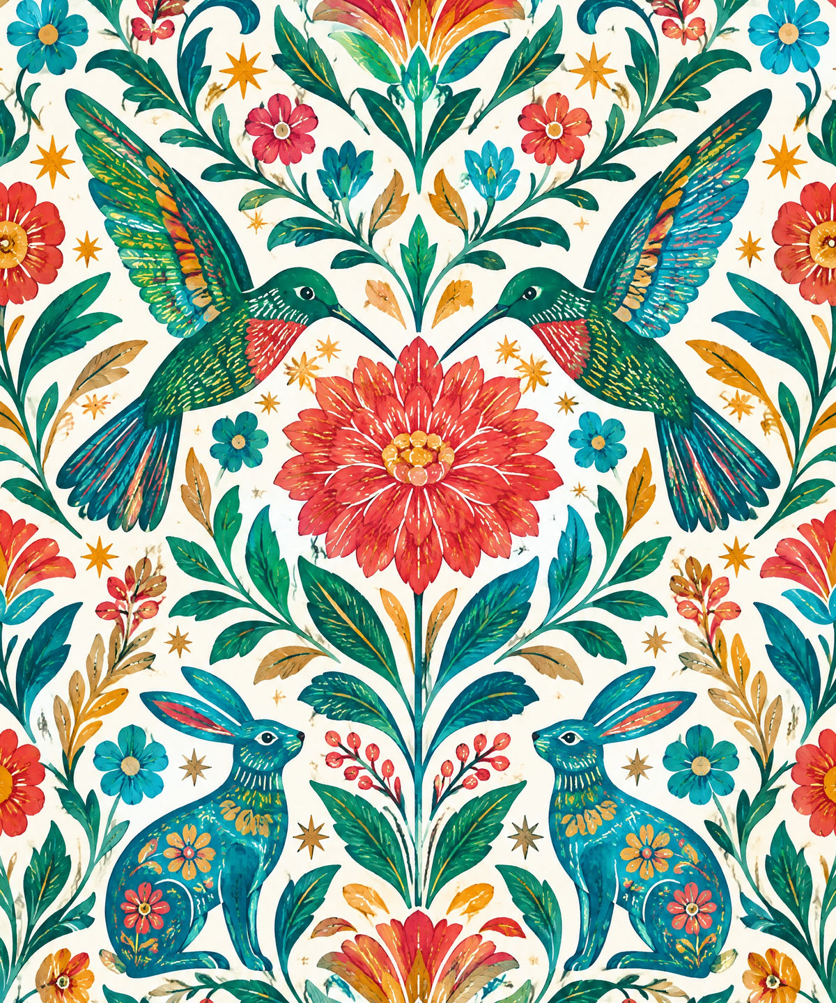 Colibries del amanecer blanket, full design