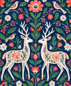 Venados entre flores blanket, full design