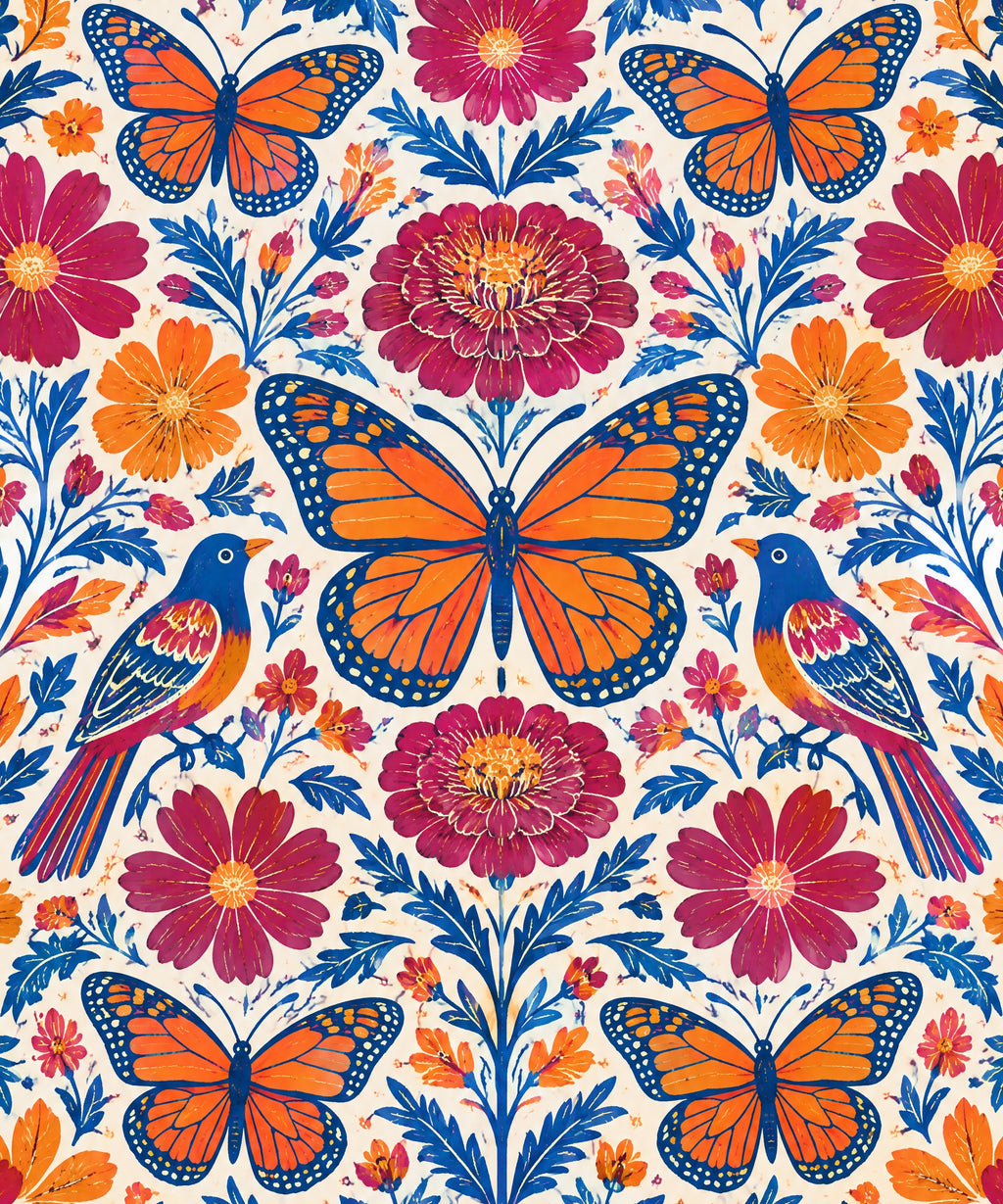 Jardin de mariposas blanket, full design