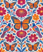Jardin de mariposas blanket, full design