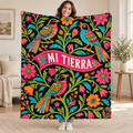 Aves de mi tierra blanket, held open