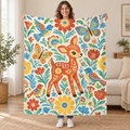 Jardin de los ninos blanket, held open