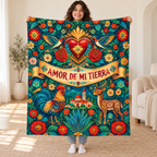 Corazon de hojalata blanket, held open
