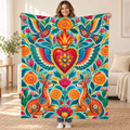 Alas del amor blanket, held open