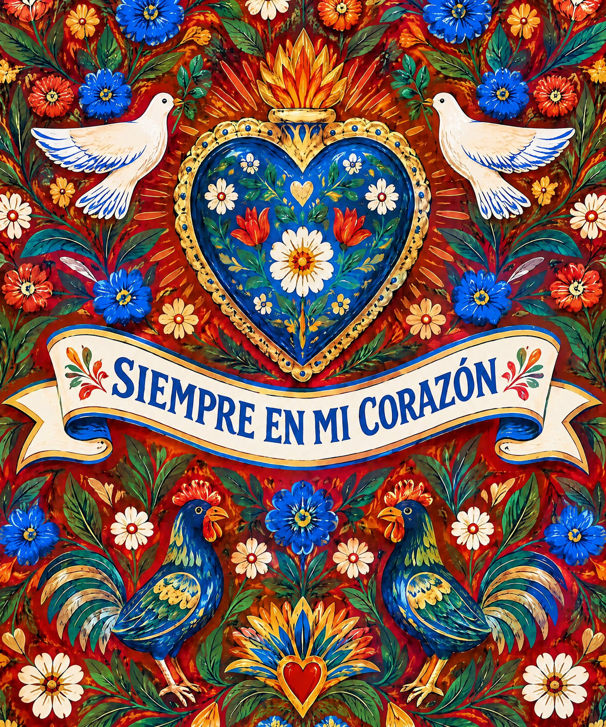 Siempre en mi corazon blanket, full design