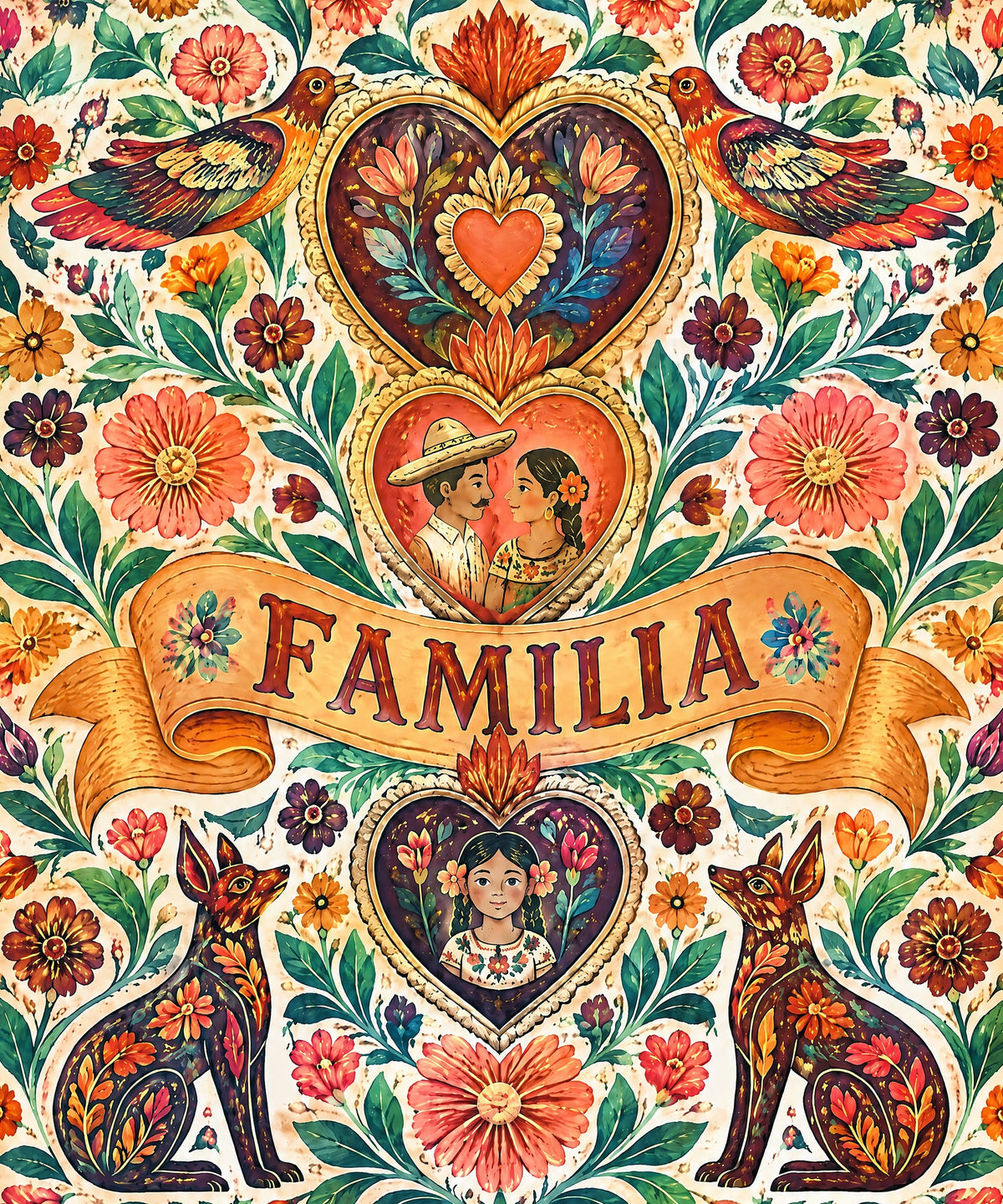 Abrazo de familia blanket, full design