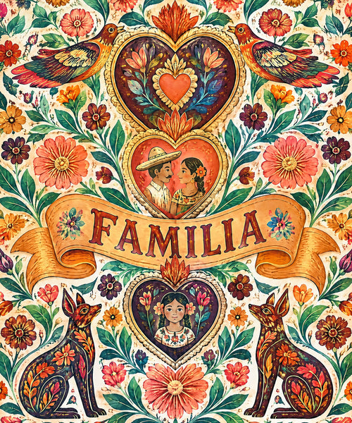 Abrazo de familia blanket, full design