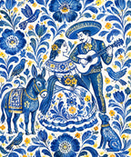 Azul de Puebla blanket, full design