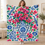 Jarron de bugambilia blanket, held open