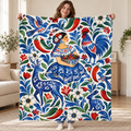 Chile y alegria blanket, held open