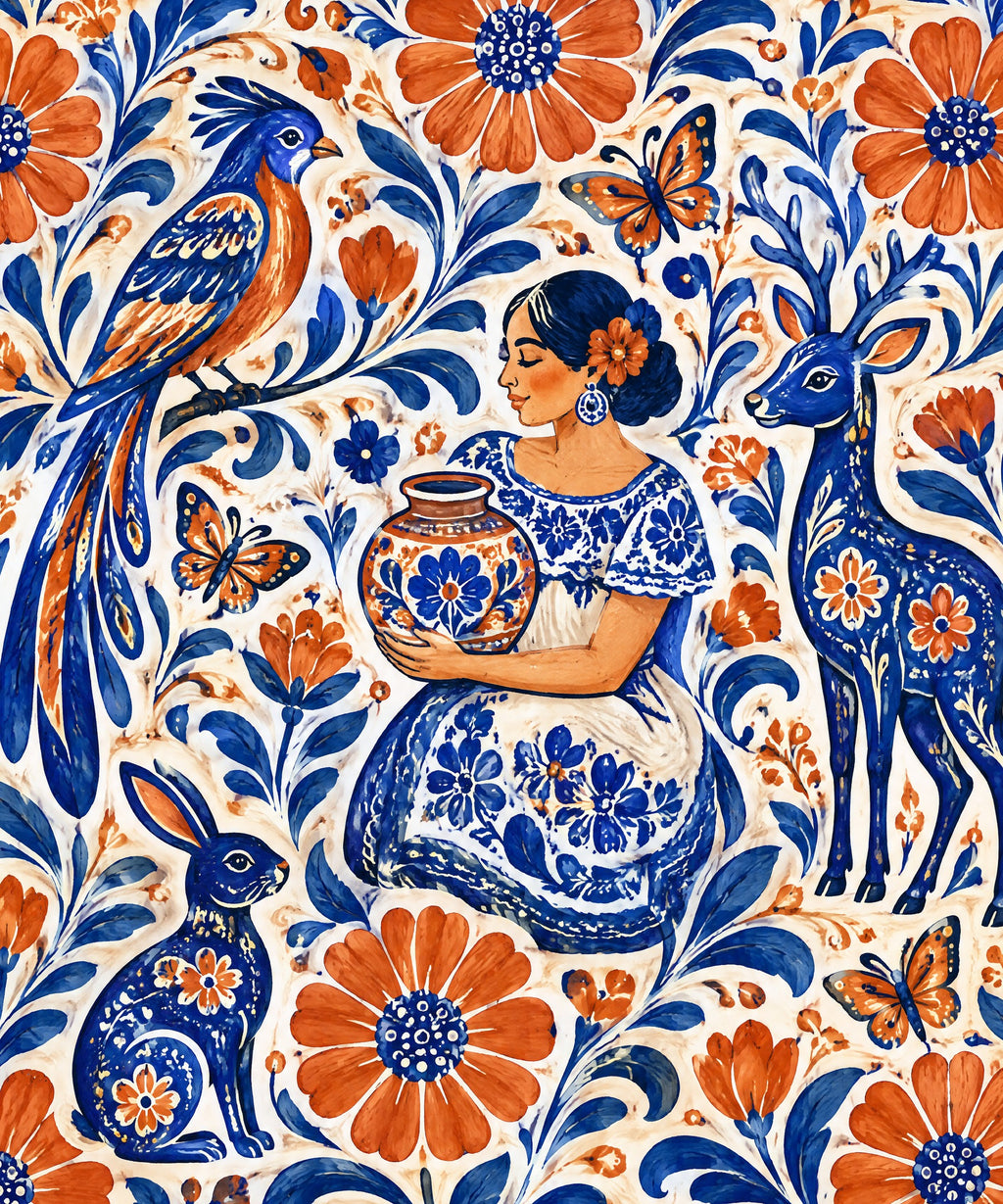 Flores de barro blanket, full design