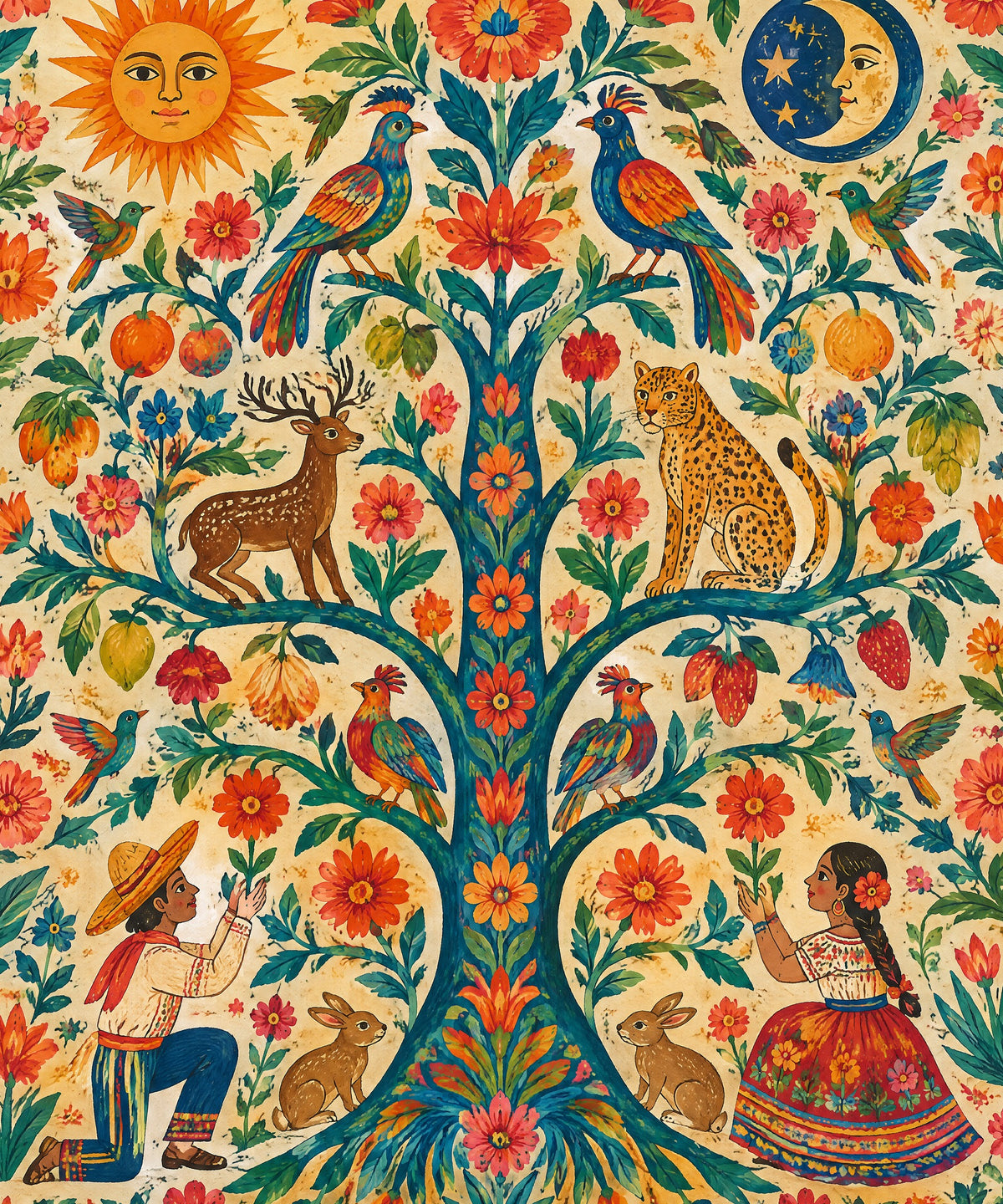 Arbol de la vida blanket, full design