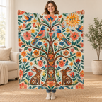 Arbol de los deseos blanket, held open