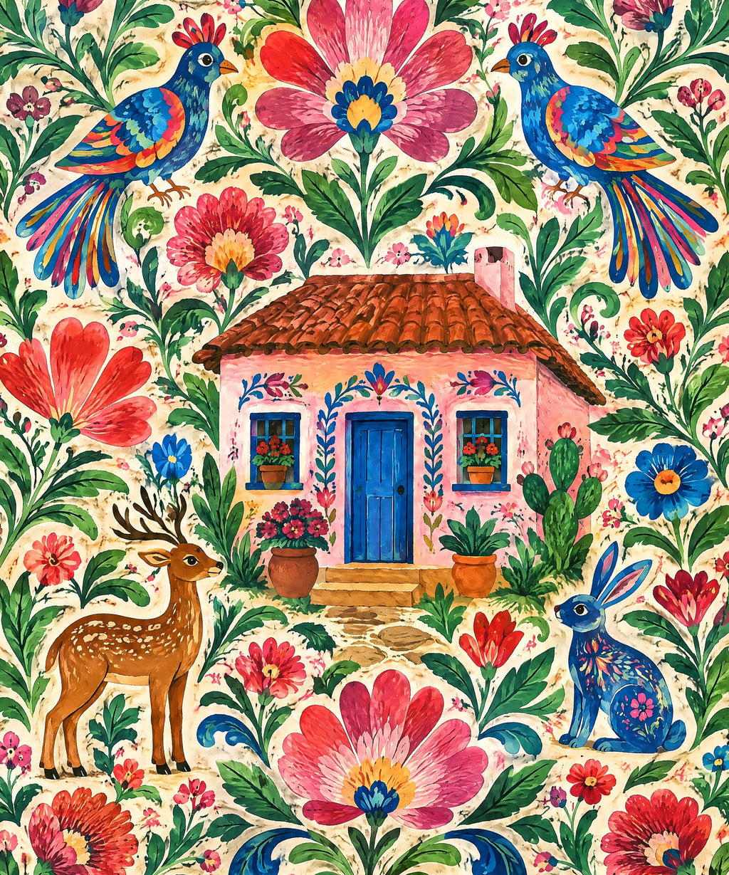 Casa entre flores blanket, full design