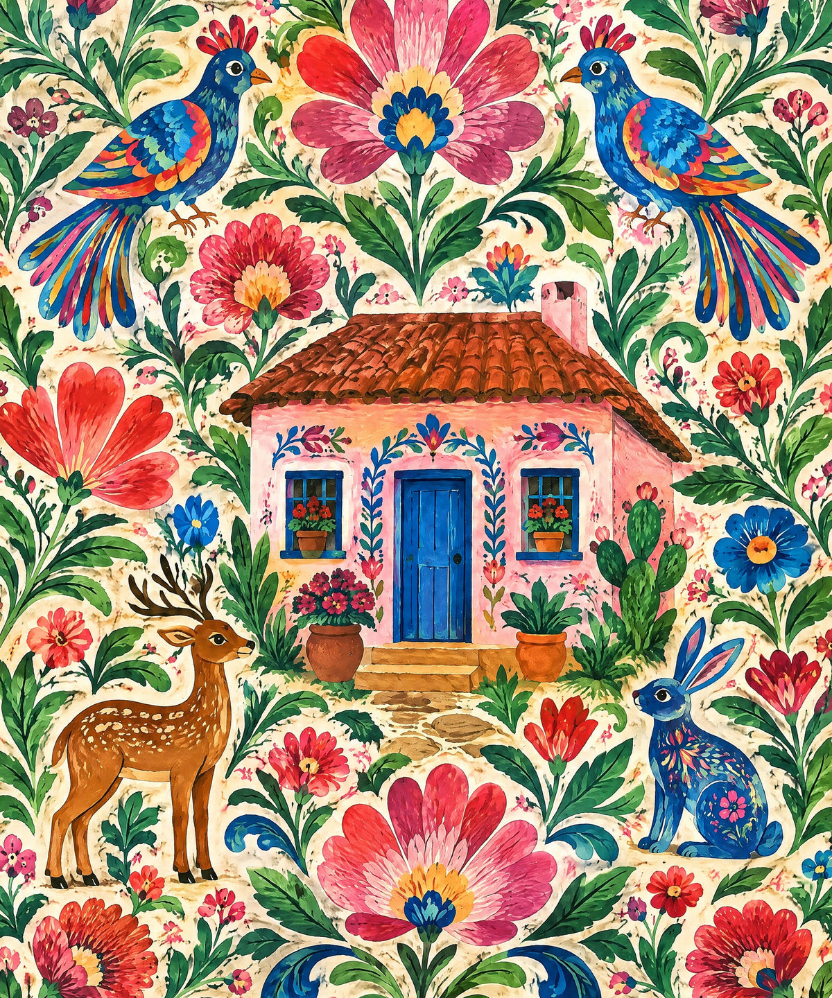 Casa entre flores blanket, full design