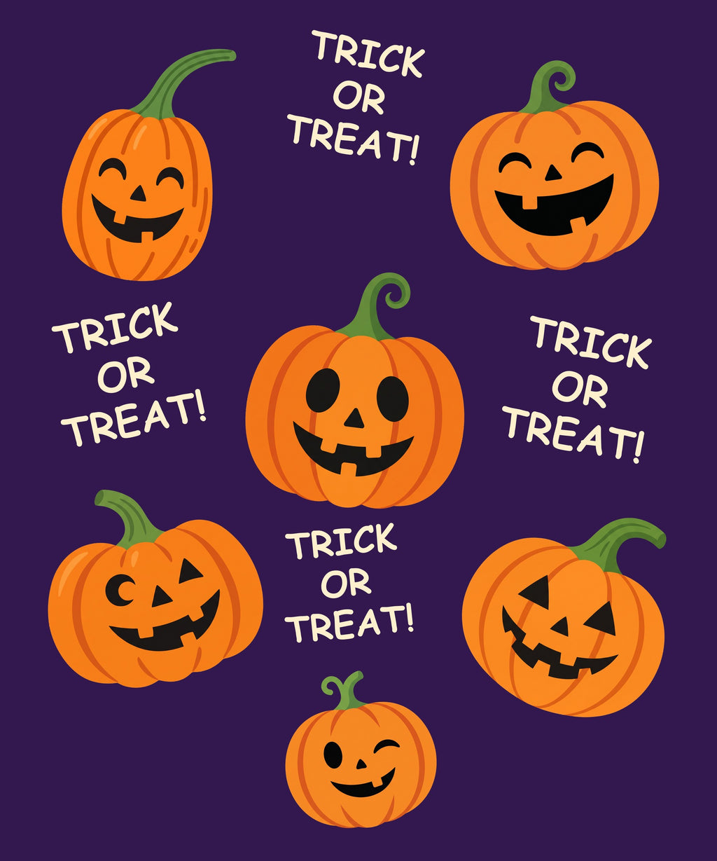 Pumpkin Party - Purple blanket, full design