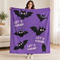 Let's Hang! - Purple blanket, held open