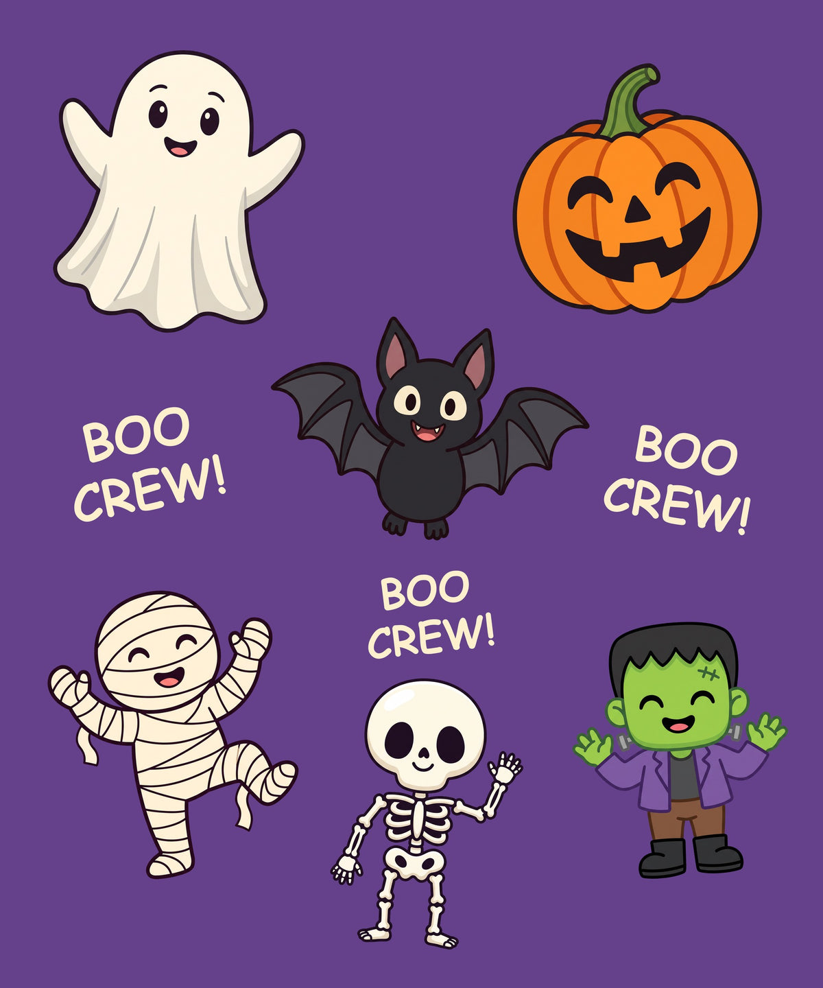 Boo Crew - Purple blanket, full design
