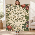 Grow in Grace blanket, held open