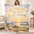 New Every Morning blanket, held open