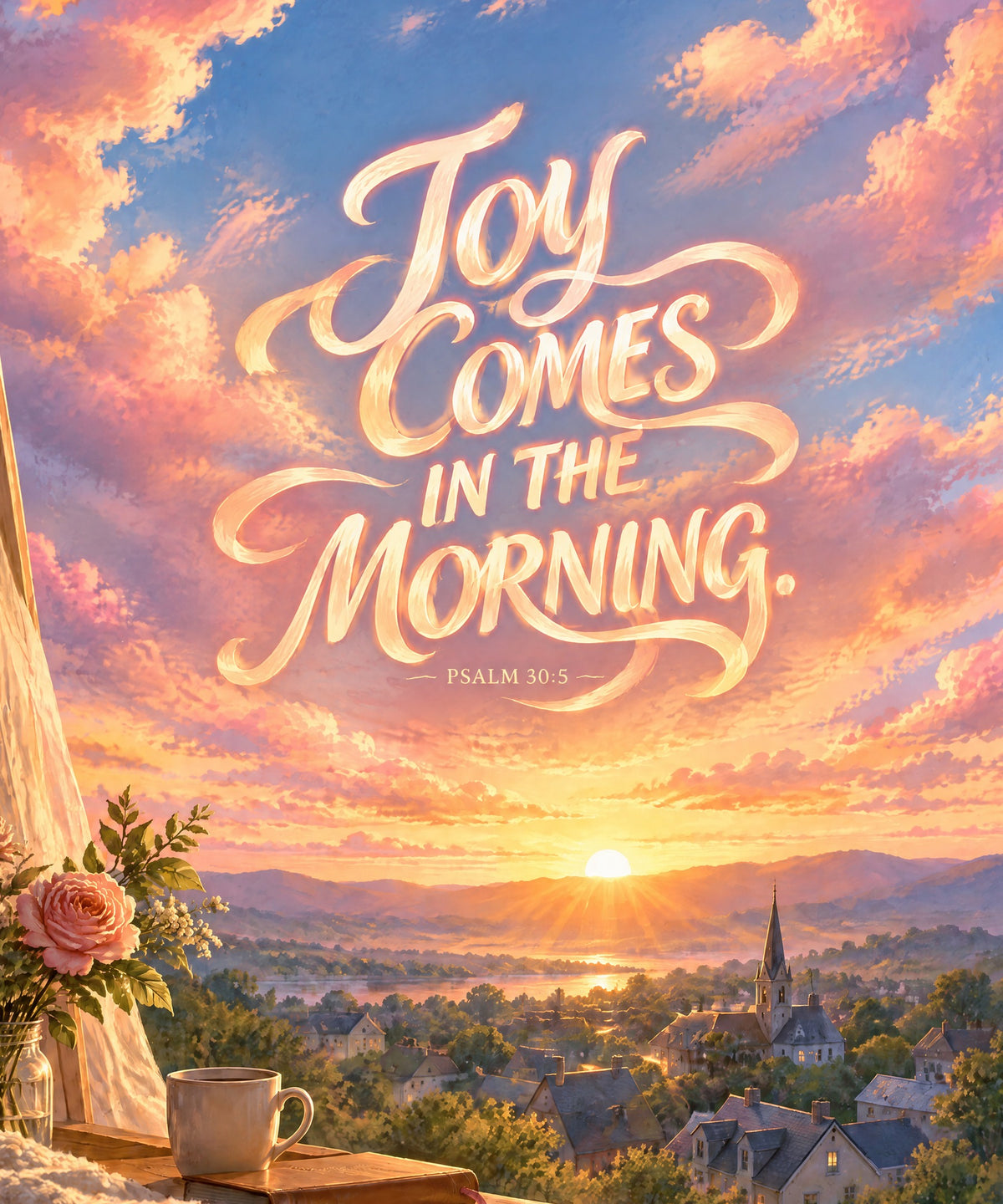 Joy Comes blanket, full design