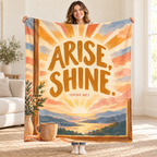Arise Shine blanket, held open