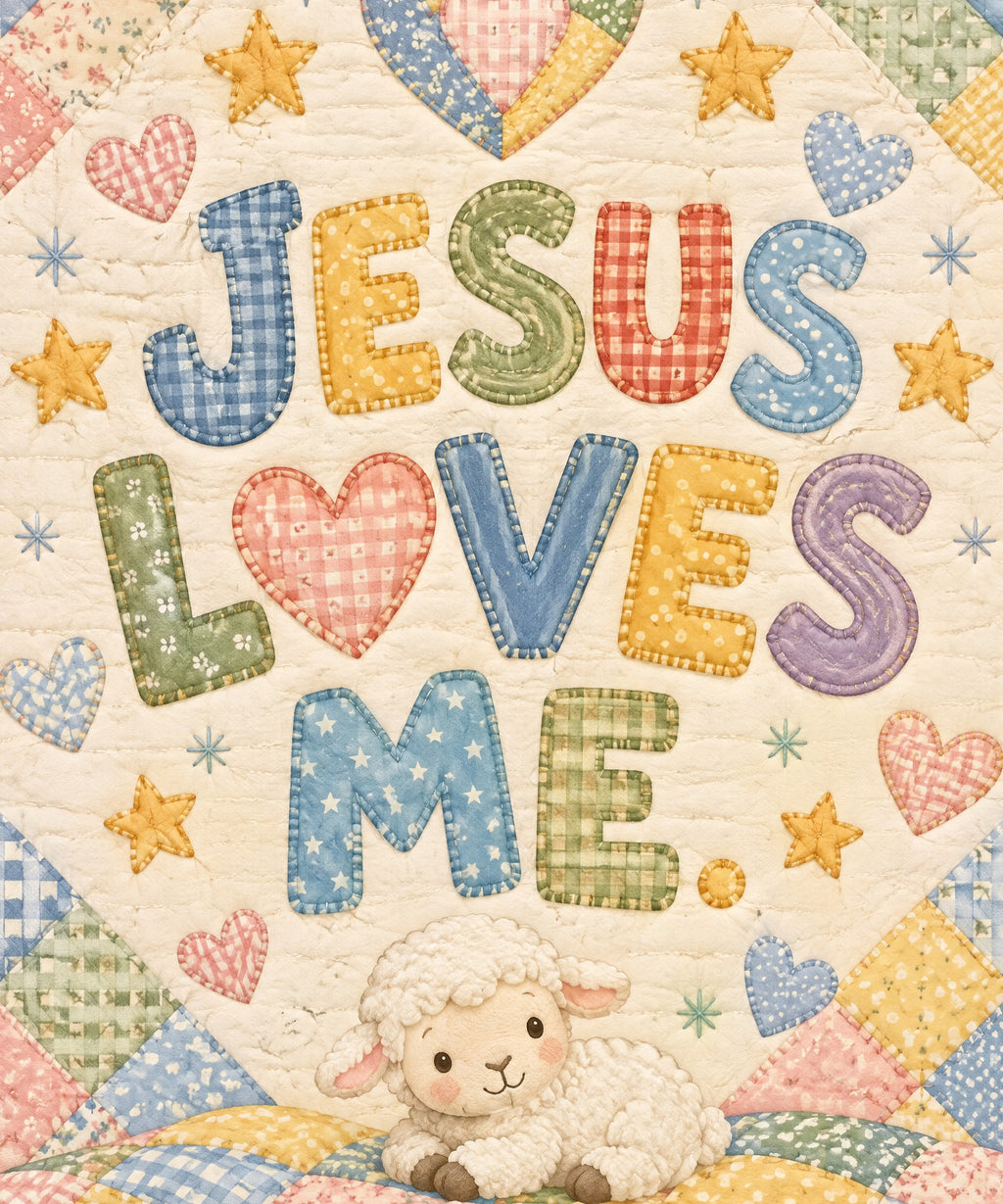 Jesus Loves Me blanket, full design