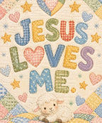 Jesus Loves Me blanket, full design
