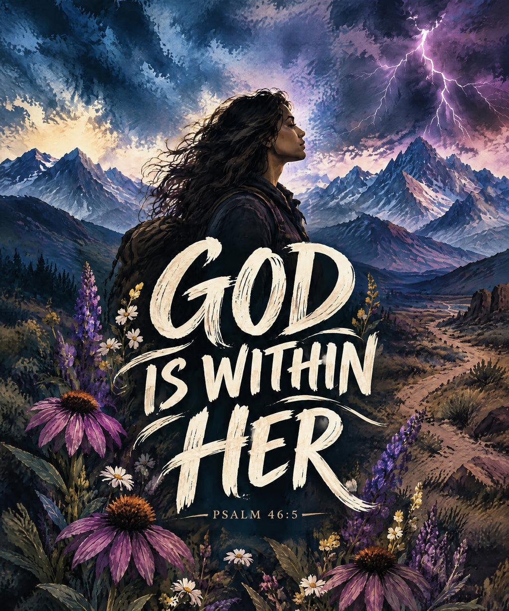 God Is Within Her blanket, full design