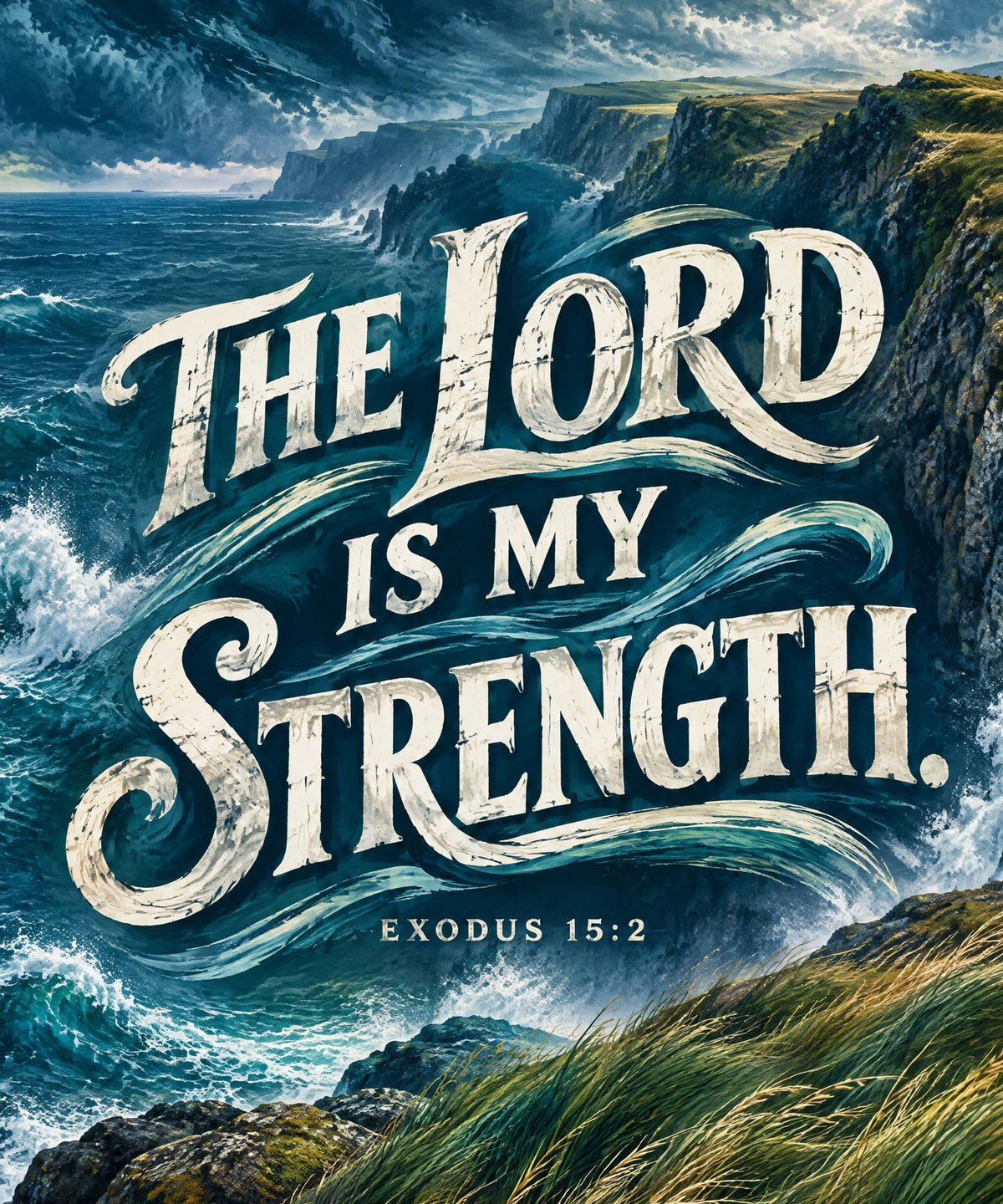 The Lord Is My Strength blanket, full design
