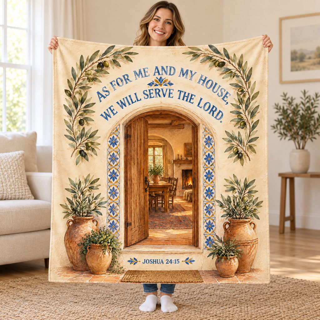 As for Me and My House blanket, held open