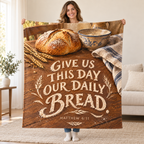 Daily Bread blanket, held open