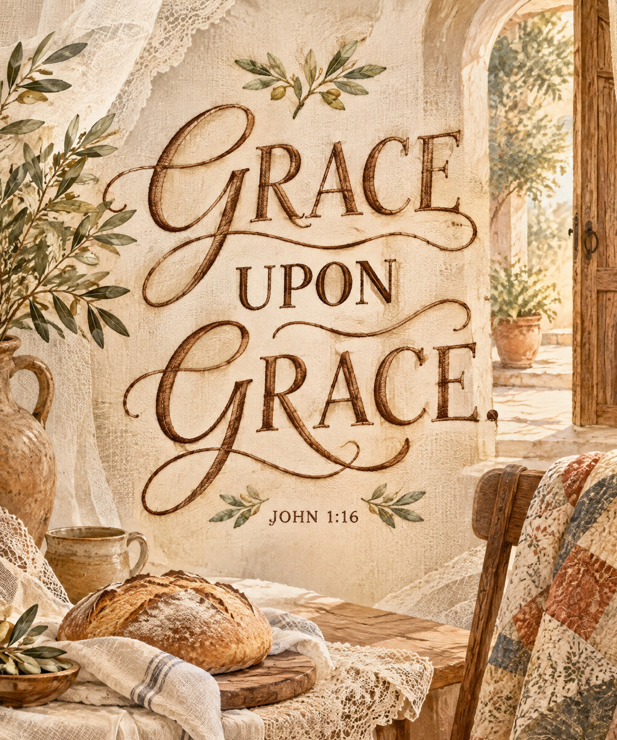 Grace upon Grace blanket, full design