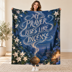 Prayer Like Incense blanket, held open