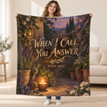 When I Call blanket, held open