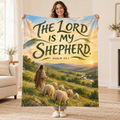 The Lord Is My Shepherd blanket, held open