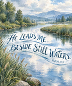 Beside Still Waters blanket, full design