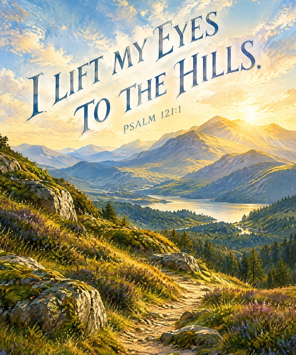 Eyes to the Hills blanket, full design