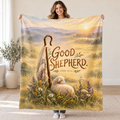 Good Shepherd blanket, held open