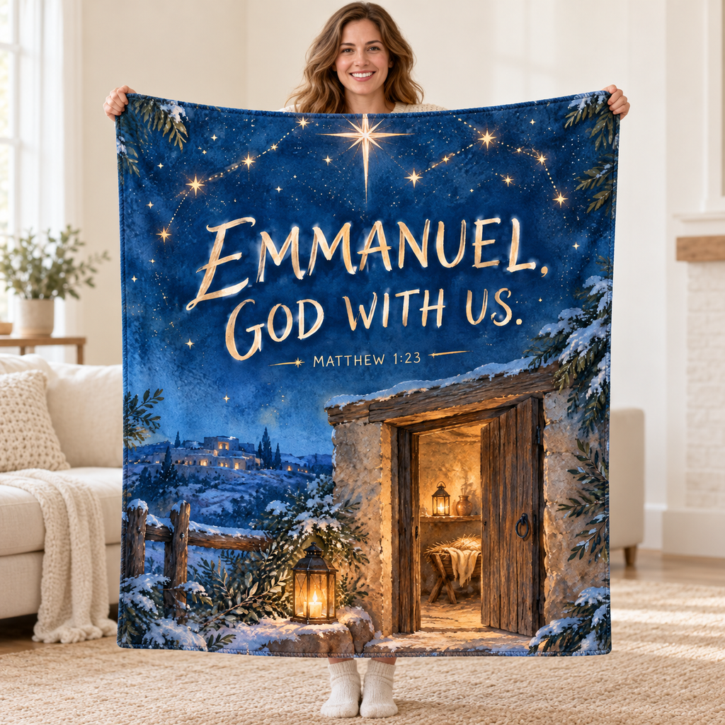 Emmanuel blanket, held open