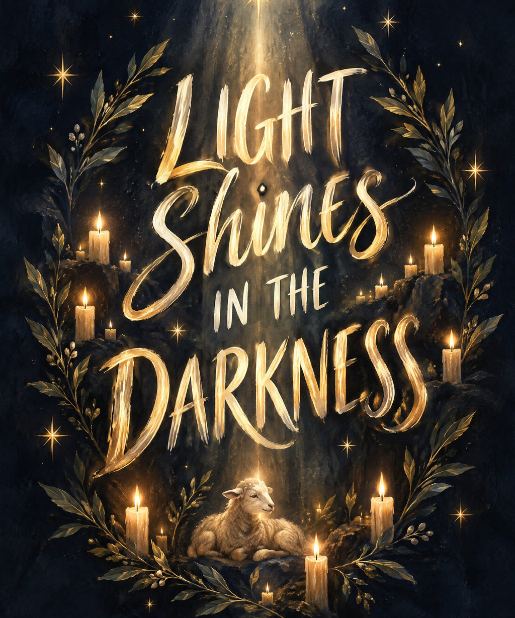 Light Shines in the Darkness blanket, full design