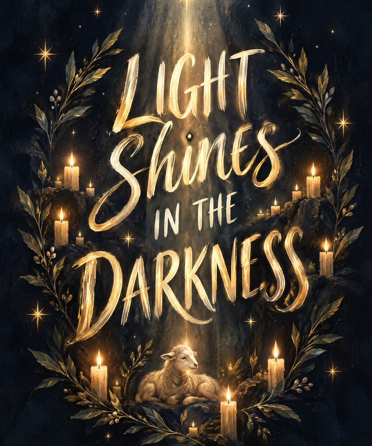 Light Shines in the Darkness blanket, full design