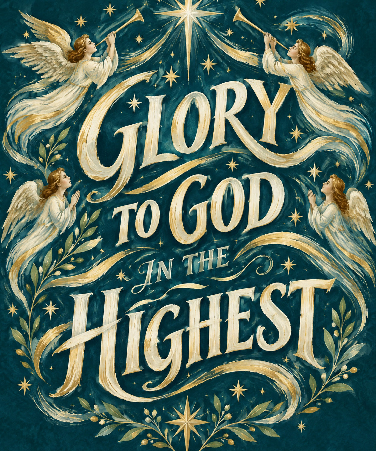 Glory to God in the Highest blanket, full design