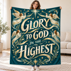 Glory to God in the Highest blanket, held open