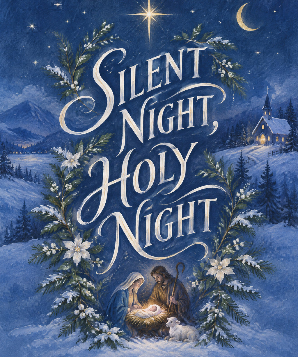 Silent Night, Holy Night blanket, full design