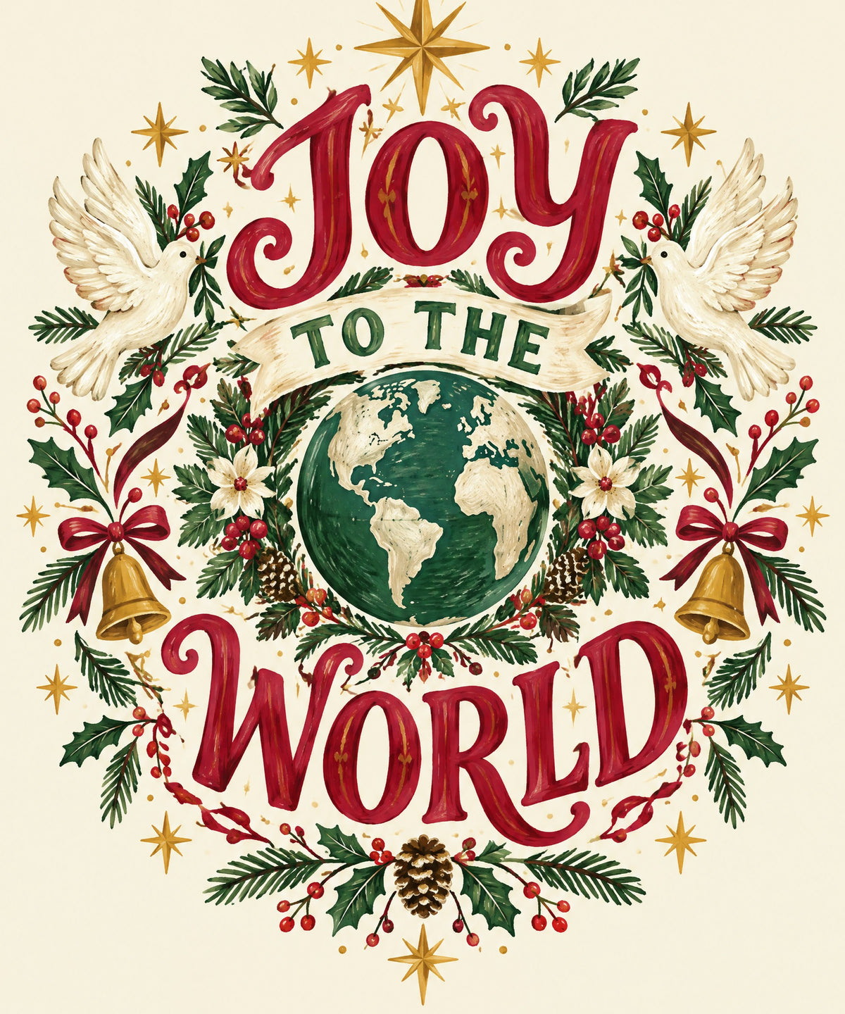 Joy to the World blanket, full design